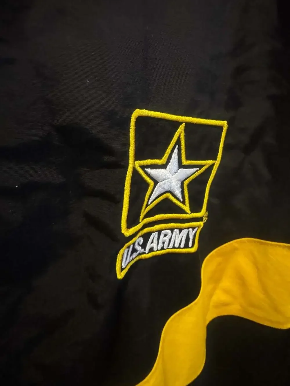 US Army APFU Army Physical Fitness Uniform Jacket Black Yellow Small Long
